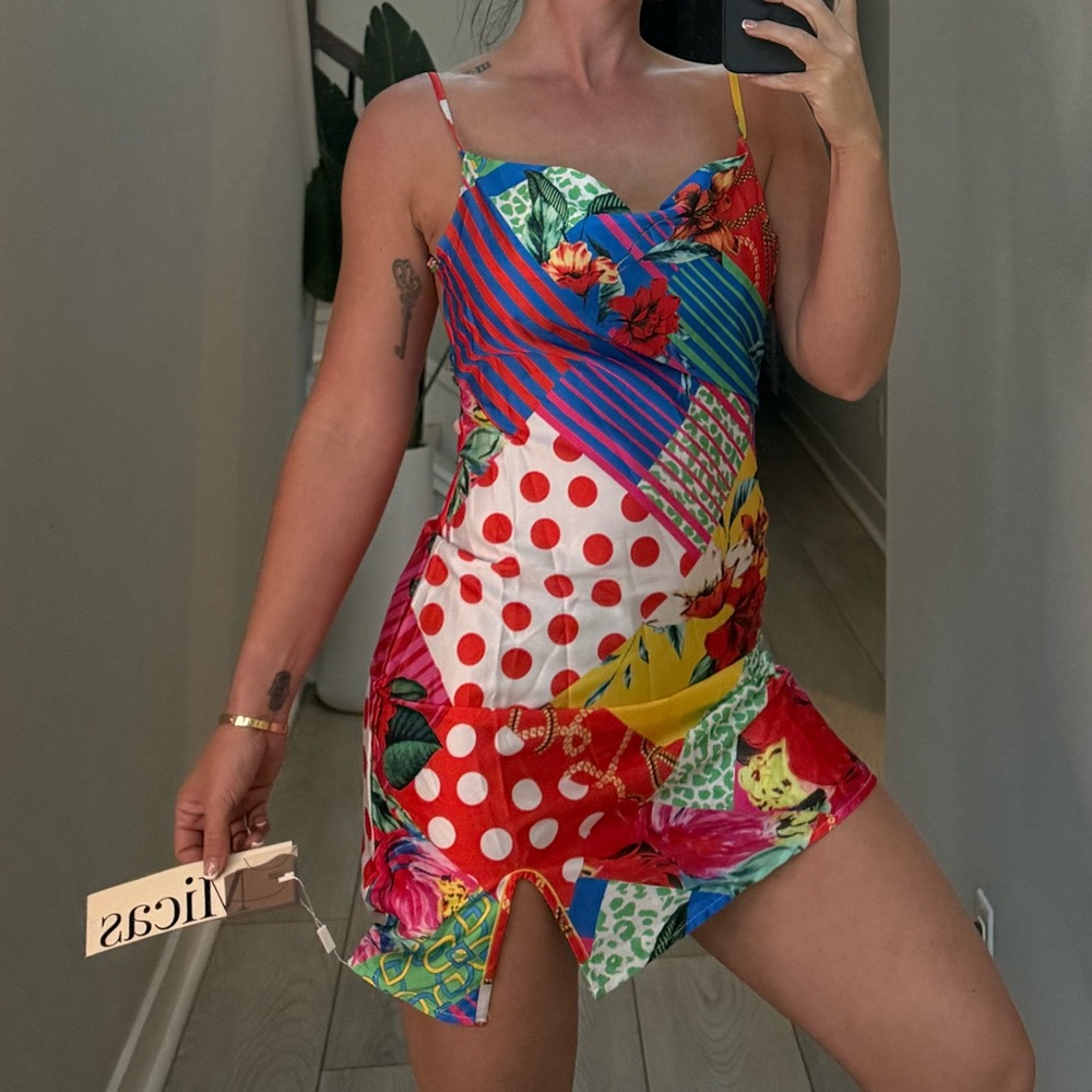 Colorful Patterned Dress - Picture 2 of 3